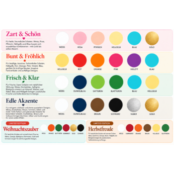 Farbsets Farbkombinationen Schalen aus Acrylglas Bastelsets Geschenke basteln inkl. Weihnachten und Herbst