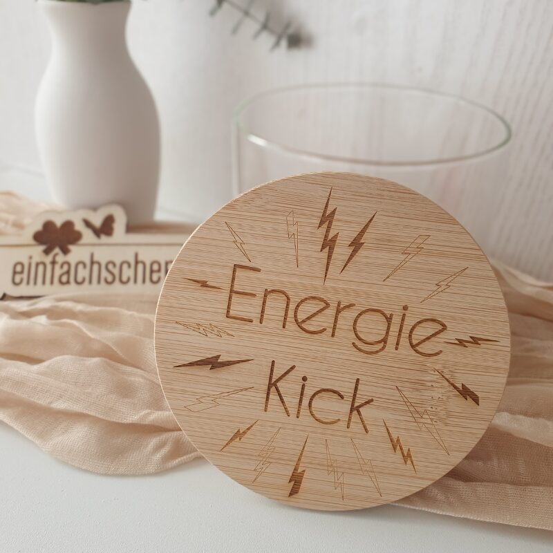 Das Vorratsglas 'Energie-Kick' ist das ideale Geschenk für Pfleger, Lehrer, Erzieher, Kollegen und sportlich Aktive. Verschenke tägliche Motivation!
