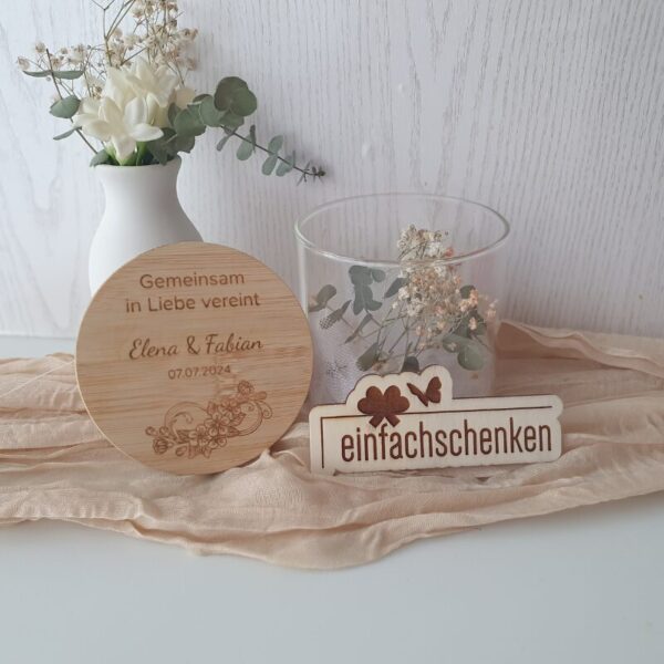 Entdecke unser Vorratsglas "Kirschblüten" – das perfekte personalisierte Hochzeitsgeschenk, um Liebe und Zuneigung auszudrücken. Ideal für Geldgeschenke.