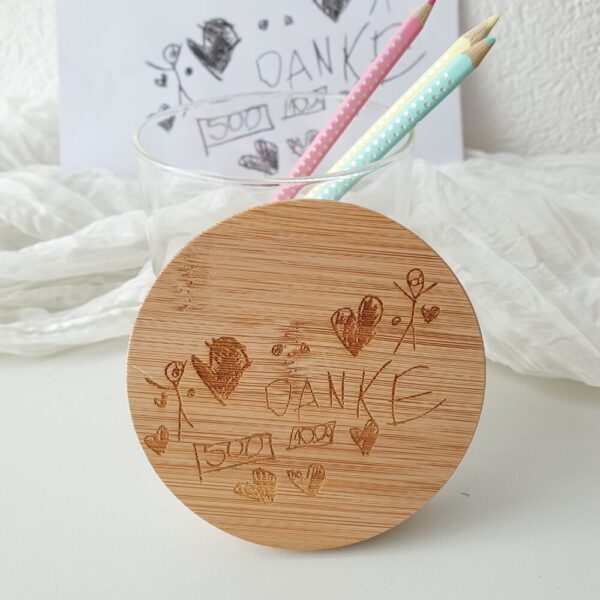 Personalisierbares Vorratsglas, das perfekte Geschenk für Oma, Opa, Gotte, Götti, Lehrkräfte mit einer persönlichen Kinderzeichnung, Unterschriften...