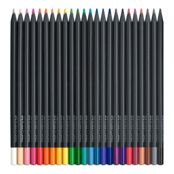 Personalisierte Faber-Castell Black Edition Farbstifte – graviert mit dem Namen sind sie ein tolles Geschenk für kreative Jugendliche und Oberstufenschüler.