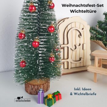 Einfachschenken Weihnachtsfest Set Wichtel Zubehör Wichteltüre