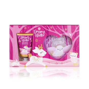 Kleines Handpflegeset für Kinder: Handcreme & Handwärmer im süssen Winterdesign – ideal als Weihnachtsgeschenk oder Mitbringsel.