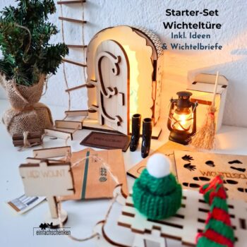 Entdecke das Einfachschenken Starter-Set 3D Wichteltür – inkl. Wichtelbriefe, LED-Laterne und liebevollen Details für den perfekten Wichtelzauber.