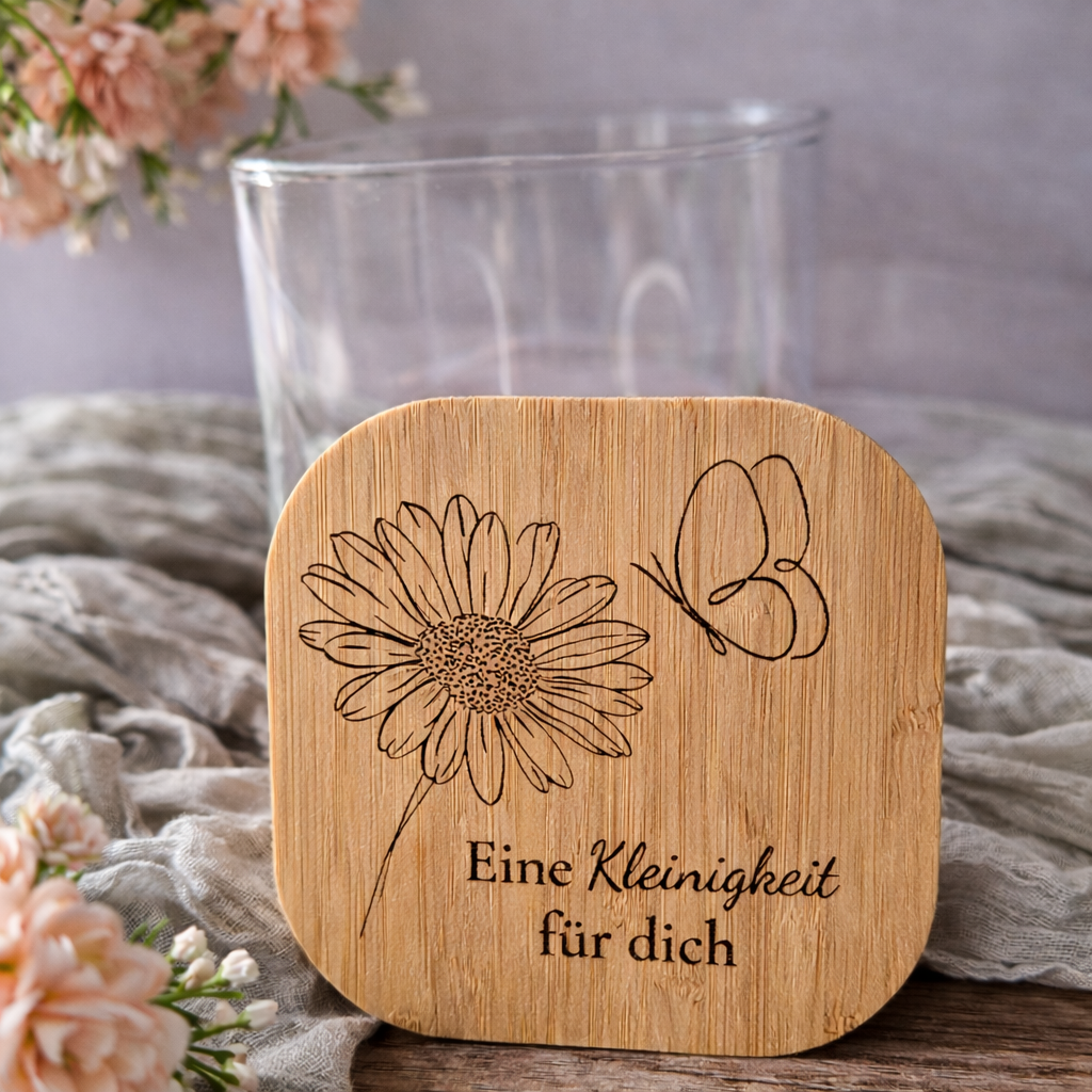 Ein liebevolles Vorratsglas mit Gravur „Eine Kleinigkeit für dich“ – perfekt als Dankeschön, sinnvolles Geschenk oder kleine Aufmerksamkeit.