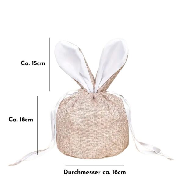 Personalisierbares Ostersäckchen mit Hasenohren und Wunschnamen. Perfekt fürs Osternest, zum Befüllen und als süsses Geschenk für Kinder.