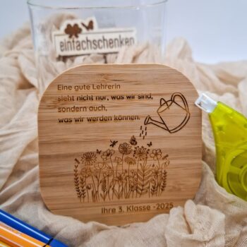Sag Danke mit einem personalisierten Vorratsglas für Lehrer:innen und Pädagog:innen, perfektes Abschiedsgeschenk für die Schule oder Kindergarten