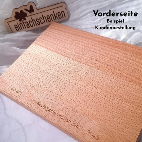 Personalisierbares Schneidebrett Unterschriften – liebevolles Abschiedsgeschenk oder "Danke"-Geschenk für LehrerInnen, Schule, Kindergarten oder Spielgruppe