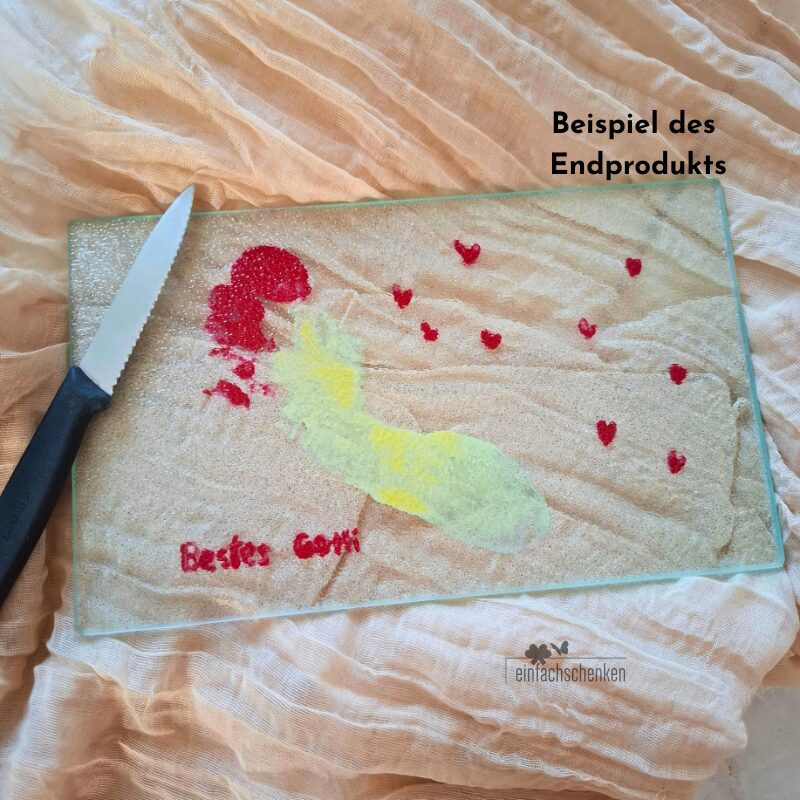 Bastelset „Chäsbrättli bemalen“ kreative Geschenkidee mit Kindern; Schneidebrett bemalen & persönliche Weihnachts- oder Geburtstagsgeschenke selber machen